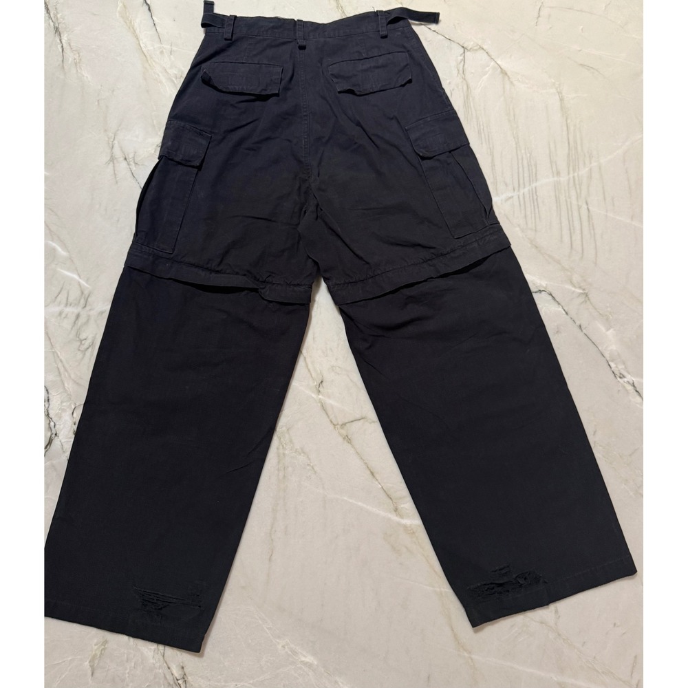 Balenciaga Unisex XS Convertible Cargo Pants Distressed Paint Splatter Utility - Picture 16 of 16